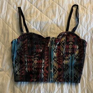 Forever 21 distressed crop top